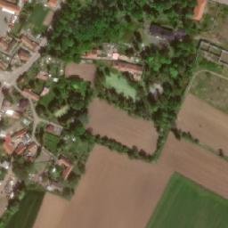 Satellite imagery of [Polní Voděrady] church t., CZ