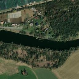 Satellite imagery of [Praha-Radotín] former state farm chimney, CZ