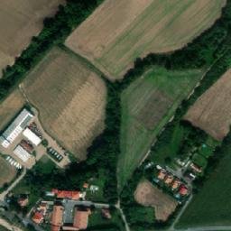Satellite imagery of [Tunechody] brickyard chimney, CZ