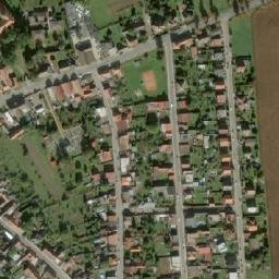 Satellite imagery of sv. Martin [Nové Dvory u Kutné Hory] church t., CZ