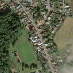 Satellite imagery of sv. Martin [Nové Dvory u Kutné Hory] church t., CZ