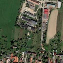 Satellite imagery of [Hudlice] church t., CZ
