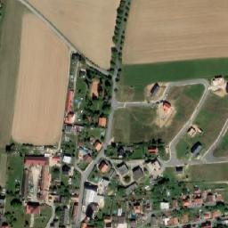 Satellite imagery of [Hudlice] church t., CZ