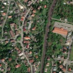 Satellite imagery of [Černošice] church t., CZ