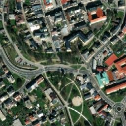 Satellite imagery of [Šumperk] town hall outlook t., CZ