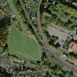 Satellite imagery of Dalkia [Mariánské Lázně] heating plant chimney, CZ