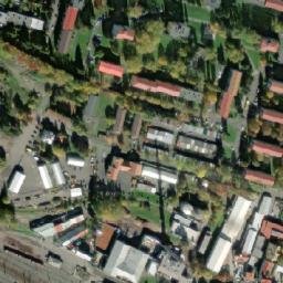 Satellite imagery of Dalkia [Mariánské Lázně] heating plant chimney, CZ