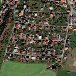 Satellite imagery of [Hudlice] church t., CZ