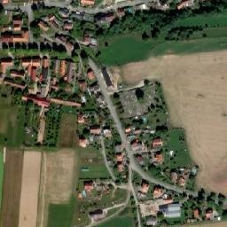 Satellite imagery of [Hudlice] church t., CZ