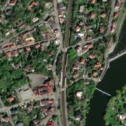 Satellite imagery of [Černošice] church t., CZ