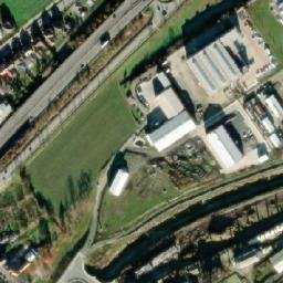 Satellite imagery of [Králův Dvůr] factory chimney, CZ