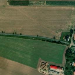 Satellite imagery of [Trojovice] church t., CZ