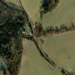 Satellite imagery of [Velké Popovice] brewery chimney, CZ