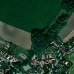 Satellite imagery of [Řestoky] church t., CZ