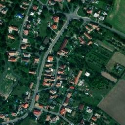 Satellite imagery of [Řestoky] church t., CZ