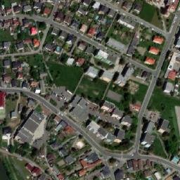 Satellite imagery of [Dolní Benešov] church t., CZ