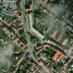 Satellite imagery of [Čáslav] church & outlook t., CZ