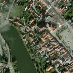Satellite imagery of [Čáslav] church & outlook t., CZ