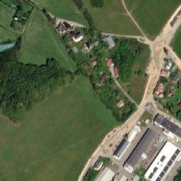 Satellite imagery of [Jílové u Prahy] cemetery church sanctus t., CZ