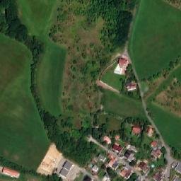 Satellite imagery of [Jílové u Prahy] cemetery church sanctus t., CZ