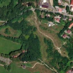 Satellite imagery of [Jílové u Prahy] cemetery church sanctus t., CZ