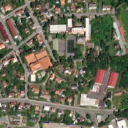 Satellite imagery of [Jílové u Prahy] church t., CZ
