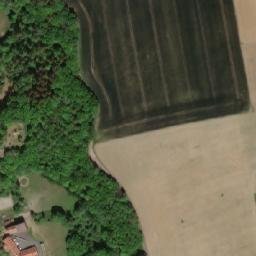 Satellite imagery of [Chlístovice] church t., CZ