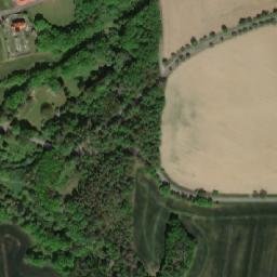 Satellite imagery of [Chlístovice] church t., CZ