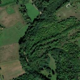 Satellite imagery of sv.Roch [Žebrák] cemetery church t., CZ