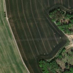 Satellite imagery of [Chlístovice] church t., CZ