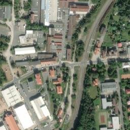 Satellite imagery of Lasselsberger [Horní Bříza] ceramic factory chimney, CZ