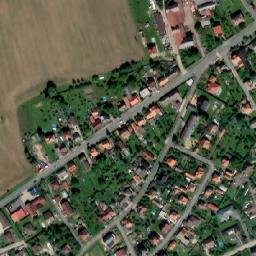 Satellite imagery of [Cerhovice] church t., CZ