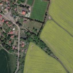 Satellite imagery of [Paběnice] church sanctus t., CZ