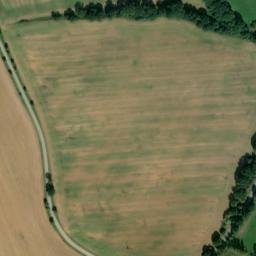 Satellite imagery of [Líšťany] church t., CZ