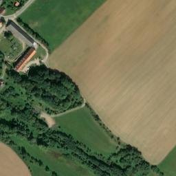 Satellite imagery of [Líšťany] church t., CZ