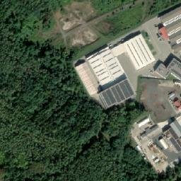 Satellite imagery of Albrecht [Petřvald u Karviné] former mine factory chimney, CZ