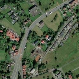 Satellite imagery of Albrecht [Petřvald u Karviné] former mine factory chimney, CZ