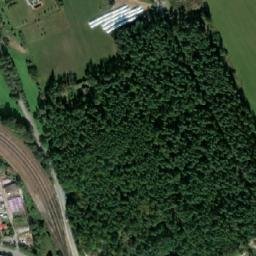 Satellite imagery of Zarohmoty [Třemošná] ceramic factory chimney, CZ