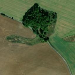 Satellite imagery of [Kšice] church t., CZ