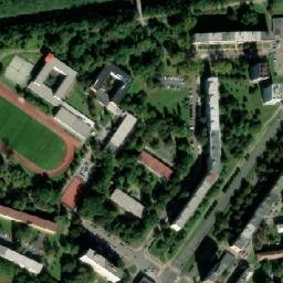 Satellite imagery of [Ostrava - Zábřeh] belfry, CZ