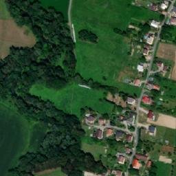 Satellite imagery of [Albrechtice] church t., CZ