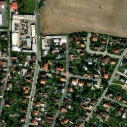 Satellite imagery of [Město Touškov] church t., CZ