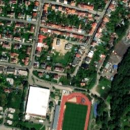 Satellite imagery of Sv. Mikuláš [Benešov u Prahy] church t., CZ
