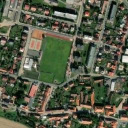 Satellite imagery of [Město Touškov] church t., CZ