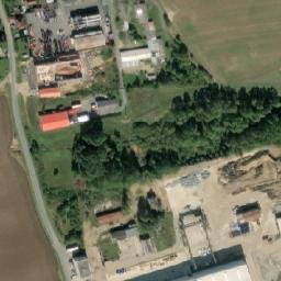 Satellite imagery of [Dýšina] factory chimney, CZ