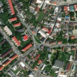 Satellite imagery of [Uničov] town hall t., CZ