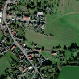 Satellite imagery of sv. Michael [Uhelná Příbram] church t., CZ