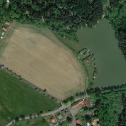 Satellite imagery of Tasice [Bělá u Jedlé] glassworks chimney, CZ