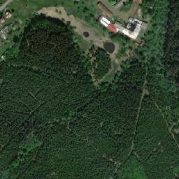 Satellite imagery of Tasice [Bělá u Jedlé] glassworks chimney, CZ