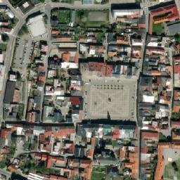 Satellite imagery of [Moravská Třebová] monastery church t., CZ